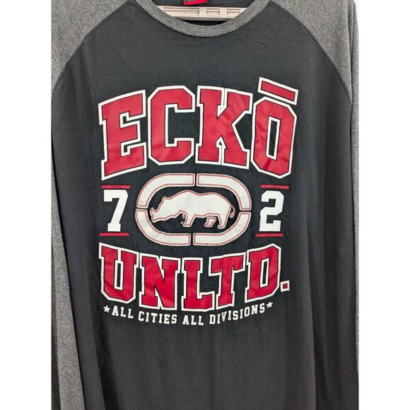 Vintage Ecko Unltd. Raglan Graphic T Shirt Men Size 3X Big Streetwear Hip Hop - Picture 5 of 9